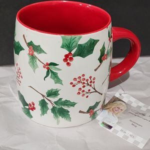 NWT Dolly Parton Christmas Holly Stoneware MUG COFFEE CUP Hobby Lobby Collection